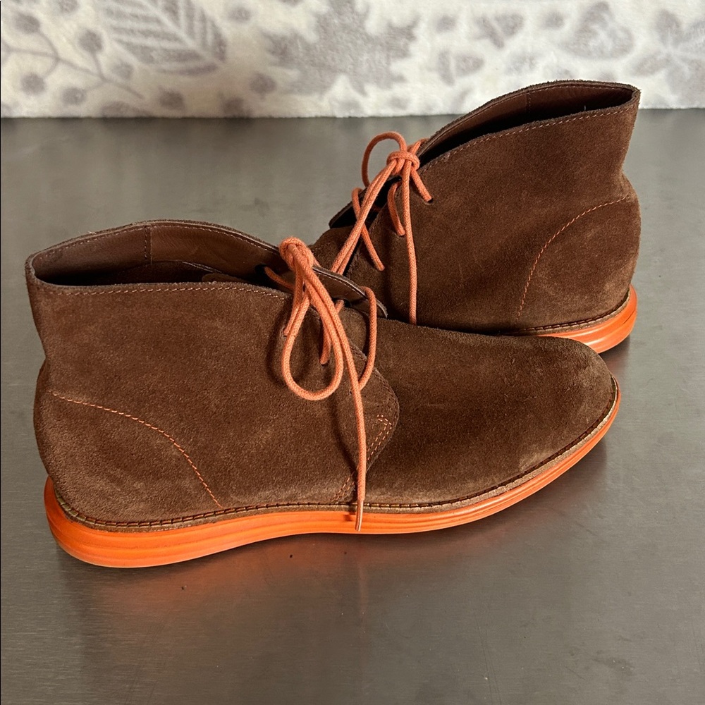 Cole Haan Lunargrand brown suede Chukka boots sz 6.5